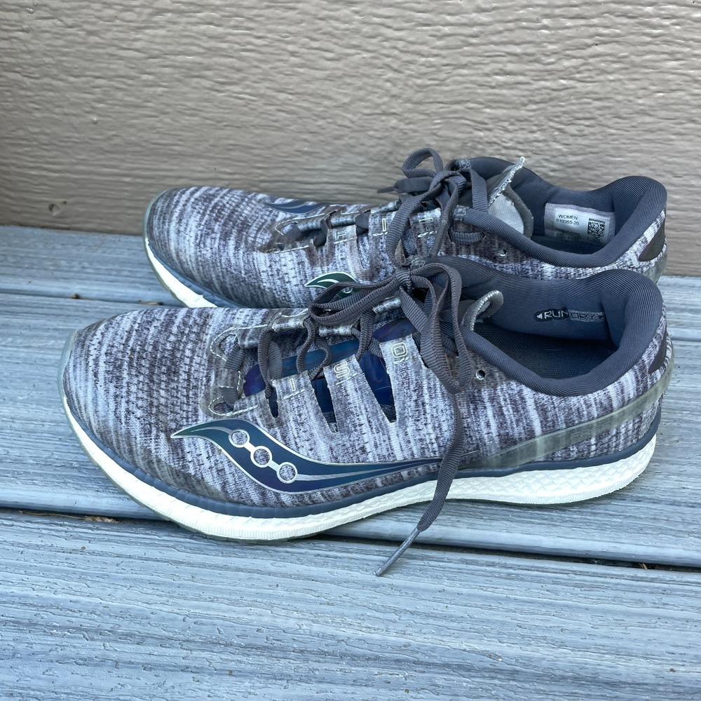 Saucony Women's Size 9 Everun Running Shoe Gray Freedom ISO Sneakers S10355